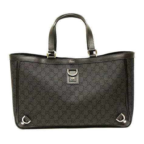 gucci black denim abbey tote handbag purse|gucci abbey tote On Sale .